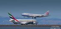 China Airline 747 & Emirates A380 SFO